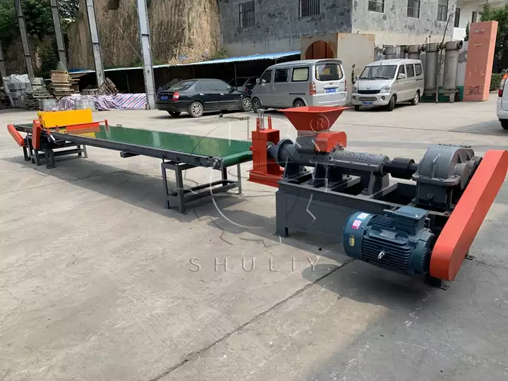charcoal briquette making machine with cutter