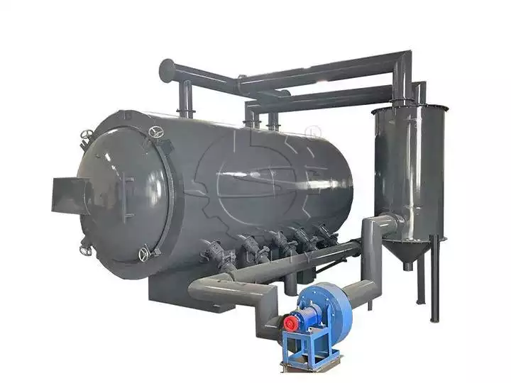 Horizontal carbonization furnace for wood charcoal making