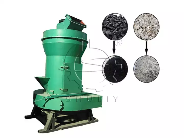 Coal crusher machine for charcoal milling