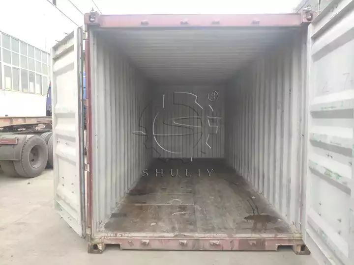 container for BBQ charcoal machine line
