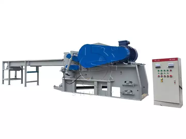 Drum wood chipper machine for chips production