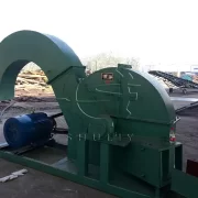 upper outlet of disc style wood chipper