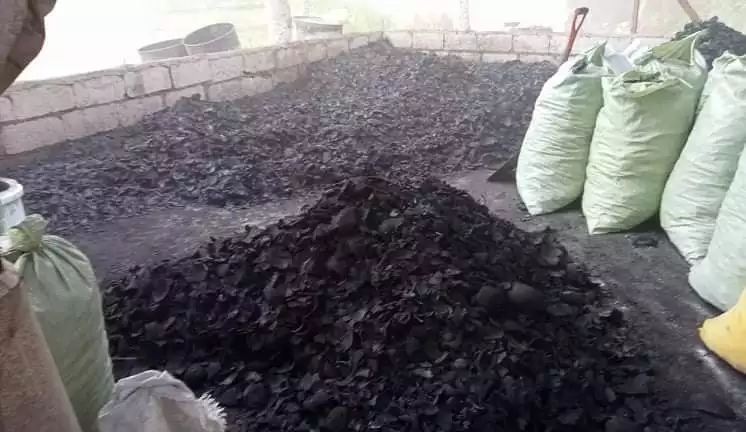 coconut charcoal making