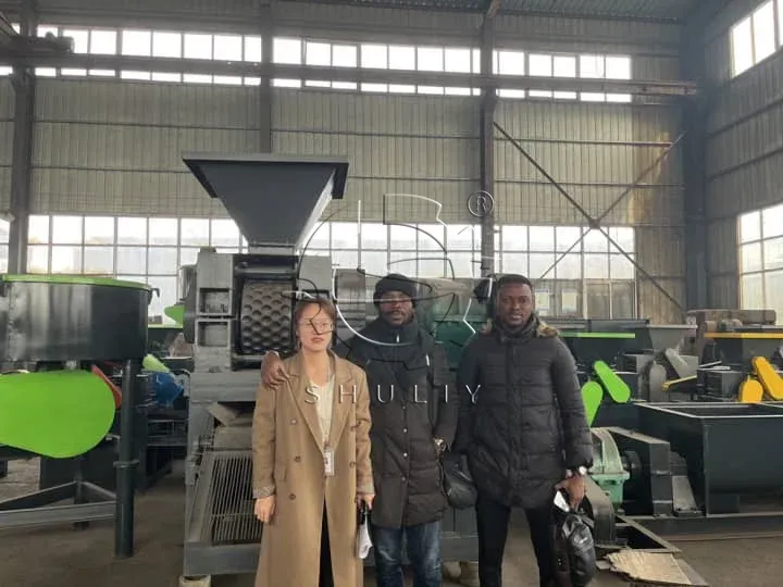 Ghana customers visit our coal press machine factory