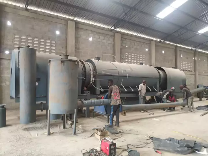 Continuous charcoal furnace